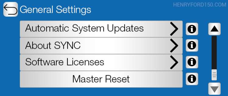ford sync phone master reset