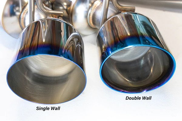 single wall vs double wall exhaust tip