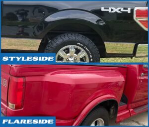 styleside vs flareside fender position